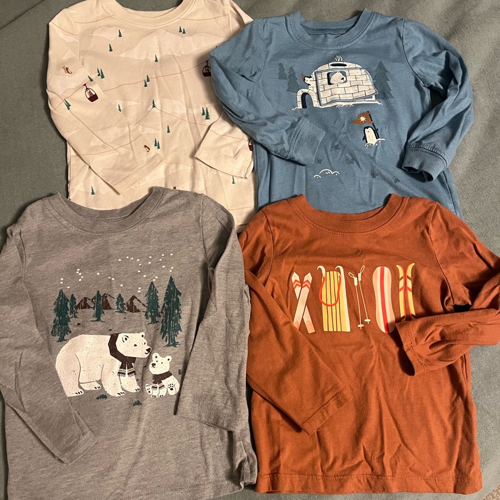 2t outdoor winter long sleeve shirt bundle tshirt